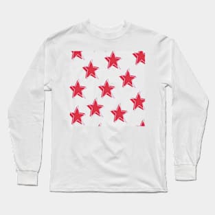 Pink Stars Long Sleeve T-Shirt